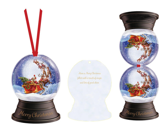 Santa Snow Globe - Ornament Card 
