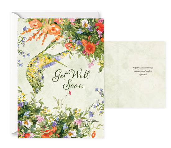 Garden Wings. Single Get Well Soon 