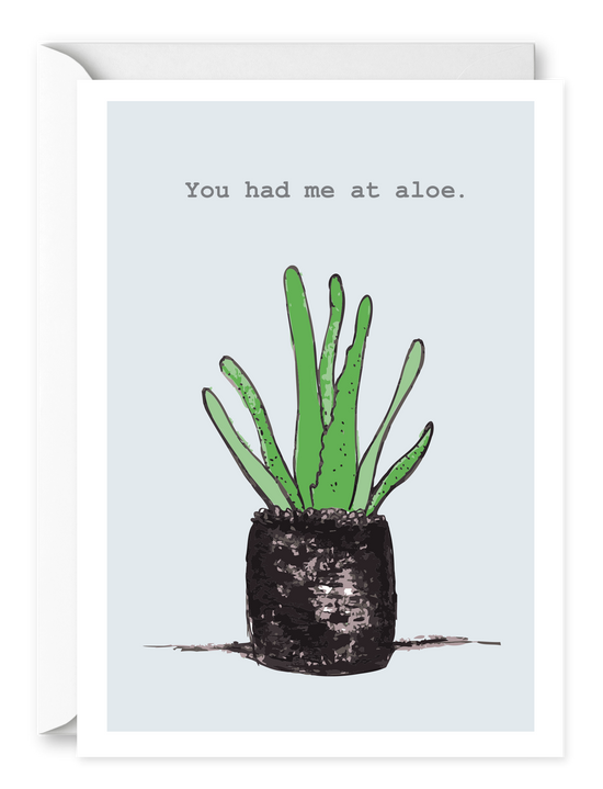 Aloe-Single blank greeting card-