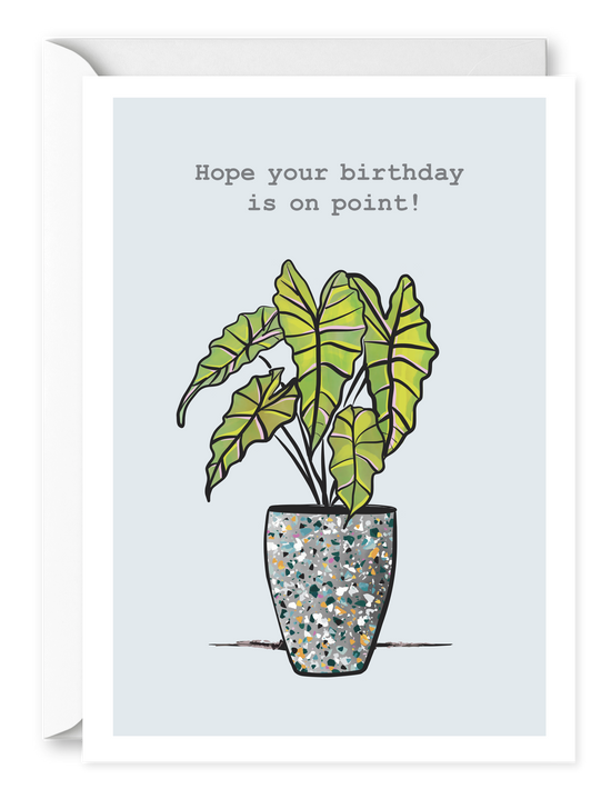 On Point. Single Birthday card 