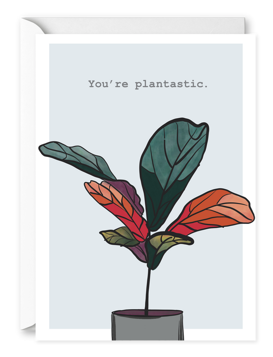 Plantastic- Single Blank Greeting Card- 