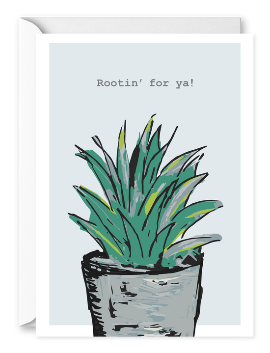 Rootin. Single blank greeting card- 