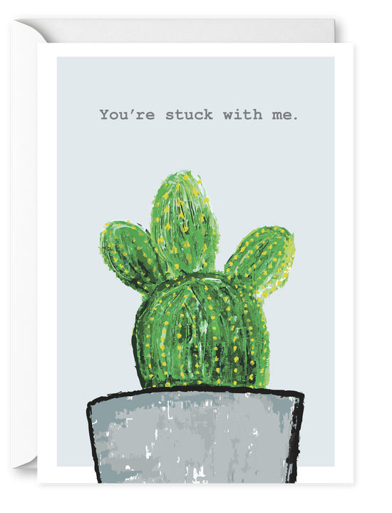 Stuck. Single greeting card 