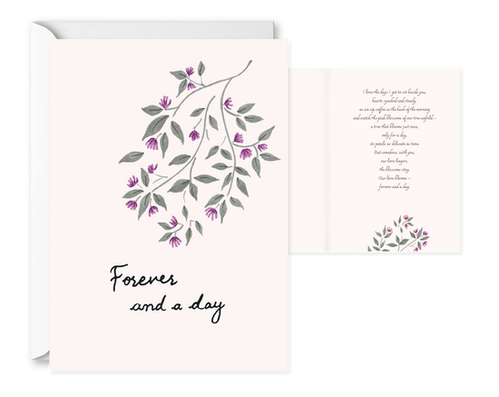 Forever And a Day Pink. Single Love Card 