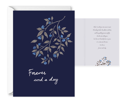 Forever And a Day Navy. Single Love Card 