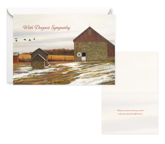 Autumn Flight. Single Sympathy Card 