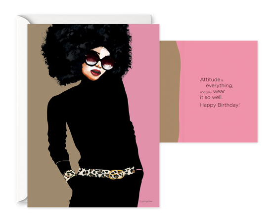 Good Attitude I. Single Birthday Card 