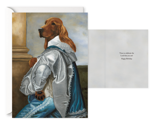 Lord Setterland. Single Birthday Card 