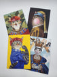 Cat Portraits Blank Greeting Cards 4-Pack 