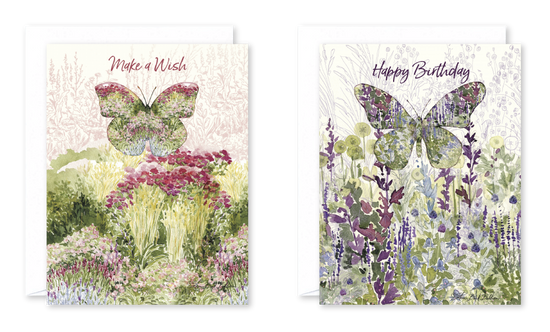 Butterfly Gardens Birthday 20-Pack Mini Notecards 