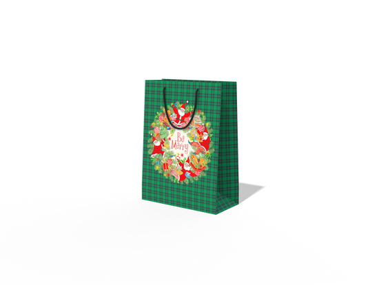 Merry Santa Holiday Gift Bag 