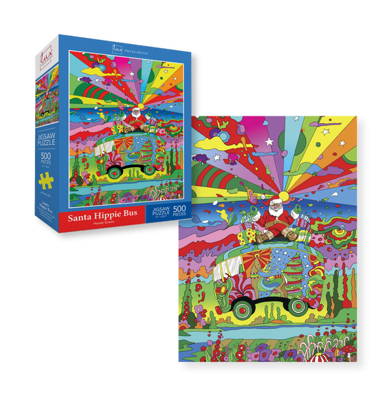 500 Piece Puzzle Hippie Santa