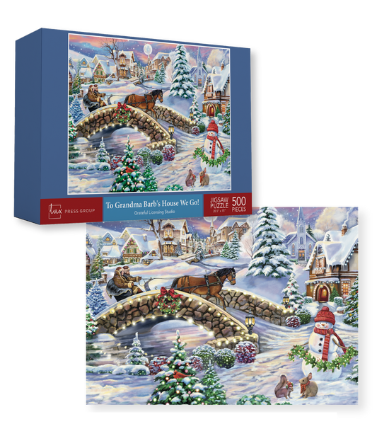 500 Piece Puzzle Christmas Bridge