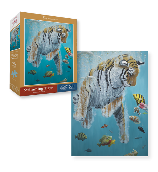 500 Piece Puzzle Swimming Tiger