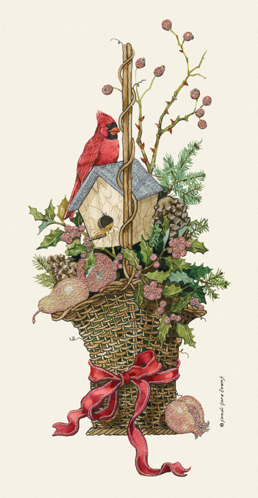 Birdhouse Christmas Basket - Mini Glitter Keepsake 