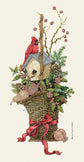 Birdhouse Christmas Basket - Mini Glitter Keepsake 