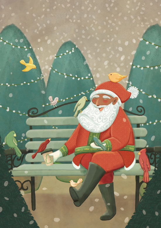 Santa in the City Christmas Card 05426