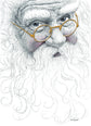 Santa Glasses - Embossed Foil 