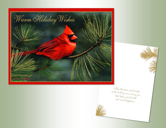 Warm Wishes Cardinals - Embossed Foil 