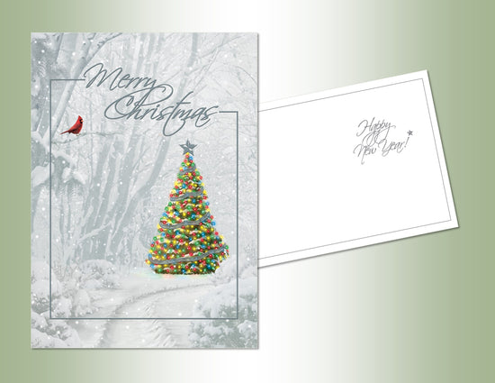 Merry Christmas Tree - Embossed Foil 