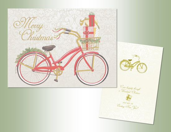 Christmas Bike - Embossed Foil 