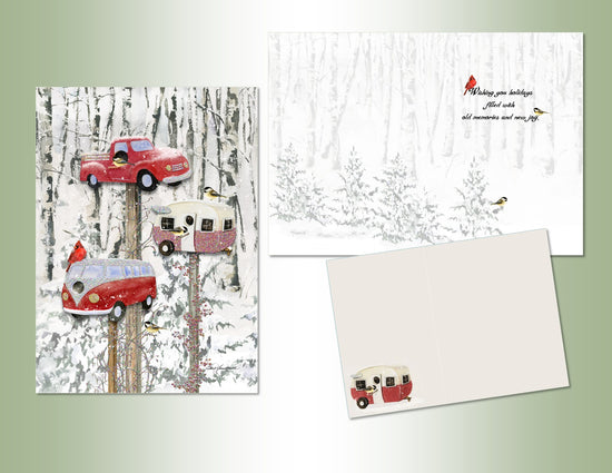 Winter Birdhouses - Hand Embellished 