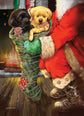 Santa Puppies - Hand Embellished 