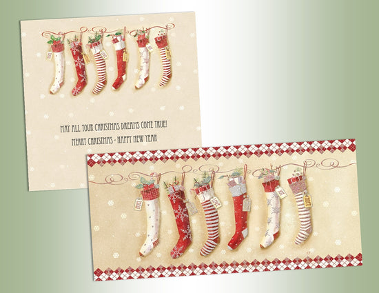 Christmas Stockings - Long Glitter 