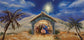 Palms and Manger - Long Glitter 