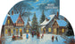 Merry Christmas Village - Panoramic Tri-Fold 