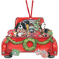Red Truck Dog Party - Ornament Card 