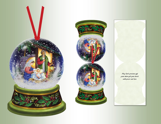 Religious Snowglobe - Ornament Card 